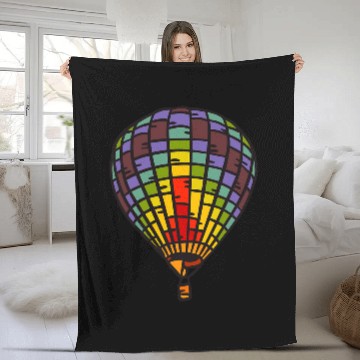 Discover Soar High With Exquisite Air Balloon Design Fleece Blankets