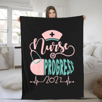 Discover Nursing Student Graduation In Progress nurses Grad Class 1 Baseball Tees Fleece Blankets