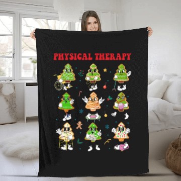 Discover Physical Therapy ChristmasPhysical Therapistxmass Tree Cake Fleece Blankets