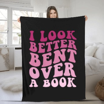 Discover Literary Bookish Charisma I Look Better Bent Over A Book Zip Fleece Blankets
