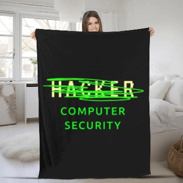 Discover Computer Security Funny Programmer Hackathon Costume Fleece Blankets