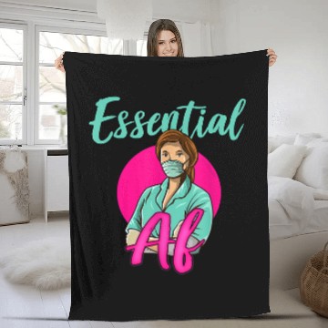 Discover Nursing Student Doctor Essential AF nurses Fleece Blankets