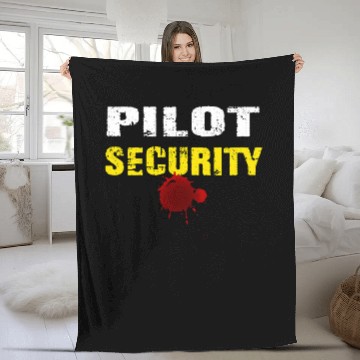 Discover Halloween Adult Costume Pilot Security Dad Mom 1 Fleece Blankets