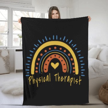 Discover Physical Therapist PT Physical Therapy Fleece Blankets
