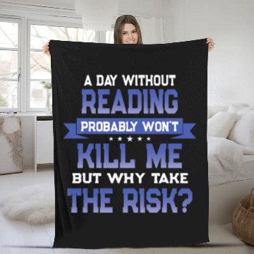 Discover Funny Reading Quote Book Lover Themed Novelty Fleece Blankets