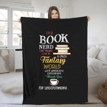 Discover Im A Book Nerd For Understanding Pullover Reading Book Nerd Baseball Tees Fleece Blankets