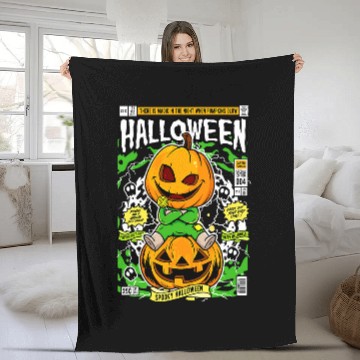 Discover Creepy Cool Halloween JackOLantern Comic Book Cover Baseball Tees Fleece Blankets