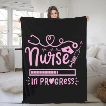 Discover Nursing School Nursing Student Future nurses Fleece Blankets