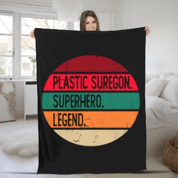 Discover Plastic surgeon superhero legend Baseball Tees Fleece Blankets