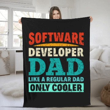 Discover Software Developer Dad Computer Programmer Coding 2 Baseball Tees Fleece Blankets