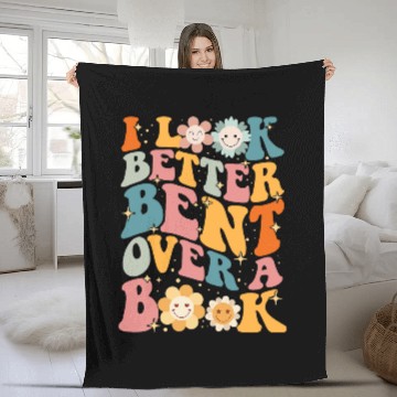 Discover I see better bent over a book Baseball Tees Fleece Blankets
