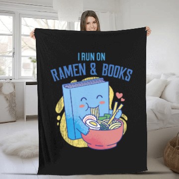 Discover I Run On Ramen Books Books Zip Fleece Blankets