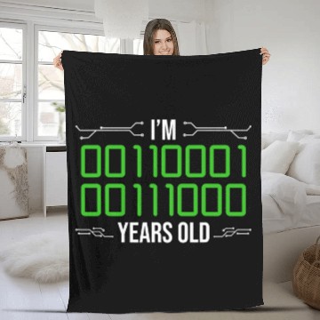 Discover Im 18 years Old in Binary Code Programmer Developer Baseball Tees Fleece Blankets