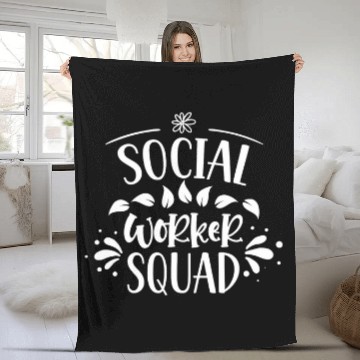 Discover Social Worker Squad Job Graduation Work Baseball Tees Fleece Blankets