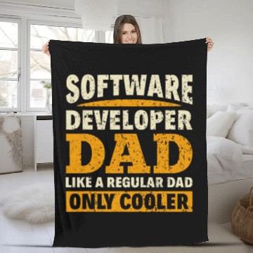 Discover Software Developer Dad Computer Programmer Coding 4 Zip Fleece Blankets