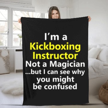 Discover Funny Kickboxing Instructor Job Career Occupation Karate Baseball Tees Fleece Blankets
