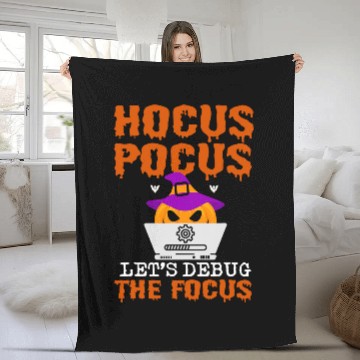 Discover Halloween Programmer Coder Software Web Developer Coding 11 Zip Fleece Blankets
