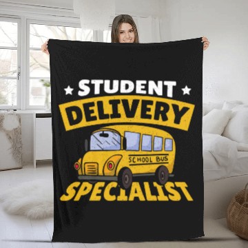 Discover Student Delivery Specialist School Bus Driver Fleece Blankets