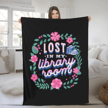 Discover Book Lover Library Room Librarian Quote Fleece Blankets