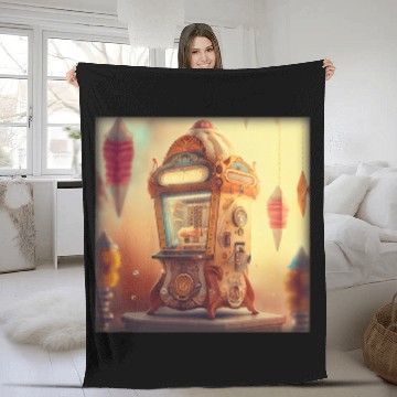 Discover Surreal vintages Ice Cream Fortune Teller Machine Baseball Tees Fleece Blankets