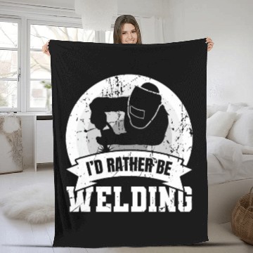 Discover Welder Saying Welding Worker Zip Fleece Blankets