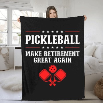 Discover Make Retirement Great Again Pickleball 2 Fleece Blankets