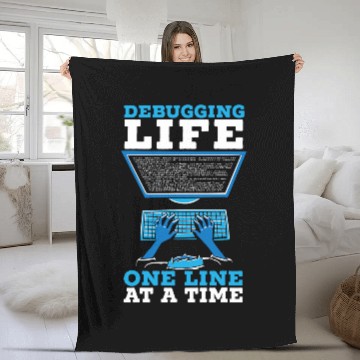 Discover Software Engineer Computer Programmer Programming Code 5 Zip Fleece Blankets