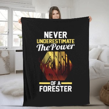 Discover Forest Forestry Worker Forester 1 Fleece Blankets