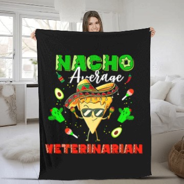 Discover Mexican Nacho Average Veterinarian Fleece Blankets
