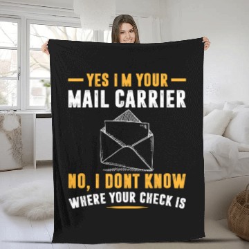Discover Yes I am Your Mail Carrier Funny Postal Worker Costume Baseball Tees Fleece Blankets