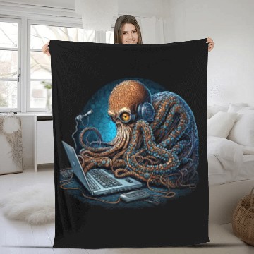 Discover Octopuss Programmer Computer Programming Fleece Blankets