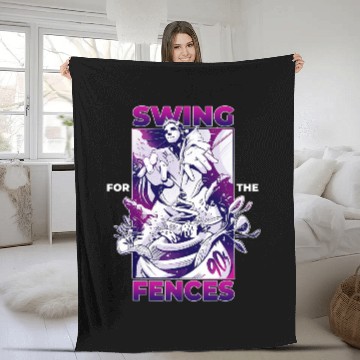 Discover Swing the Fences Science Teacher Baseball Tees Fleece Blankets