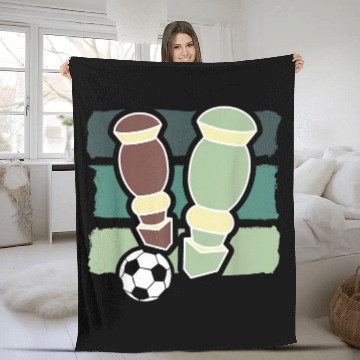 Discover Board Game Table Soccer Foosball Zip Fleece Blankets