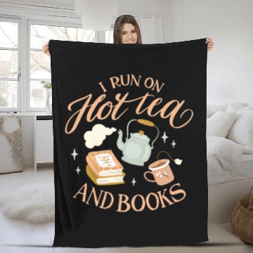 Discover I Run On Hot Tea And Books Baseball Tees Fleece Blankets