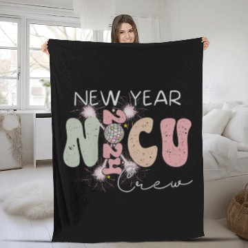 Discover Women NICU nurses New Year Crew Disco Ball RT Neonatal nurses Fleece Blankets