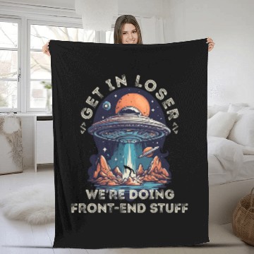 Discover Software Developer Programmer Funny FrontEnd Coding Fleece Blankets