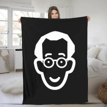 Discover Professor Cartoon Face Baseball Tees Fleece Blankets