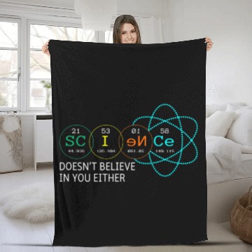 Discover Professor Chemist Elements Scientist periodic Table Student 1 Fleece Blankets