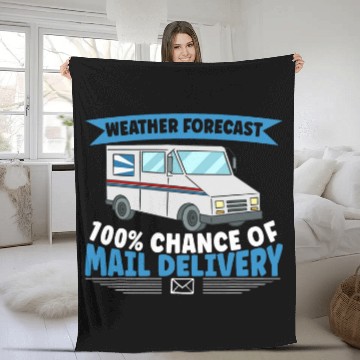 Discover Mailman Weather Forecast 100 Mail Delivery Postal Worker Fleece Blankets