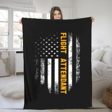 Discover vintages Flight Attendant With American Flag Pilot Baseball Tees Fleece Blankets