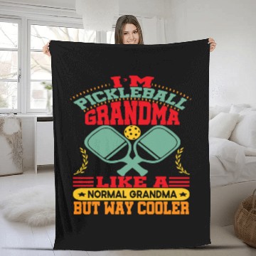 Discover Funny Pickleball Grandma 2 Fleece Blankets