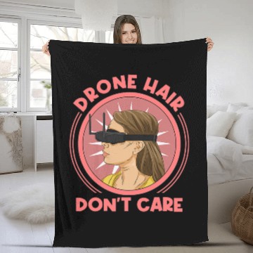 Discover Womens Quadrocopter Design for a Drone Pilot Fleece Blankets
