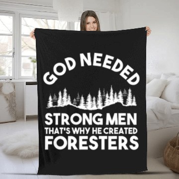 Discover Forest Forestry Worker Forester 2 Zip Fleece Blankets