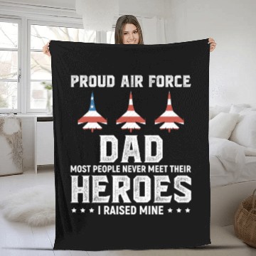 Discover Proud Air Force Dad Fleece Blankets Fleece Blankets