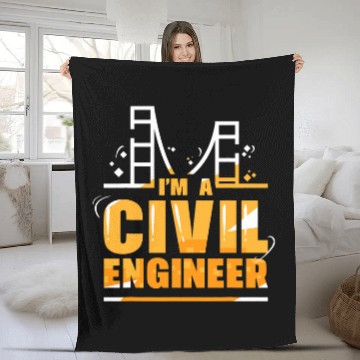 Discover Im A Civil Engineer Profession Engineering Student Job Zip Fleece Blankets