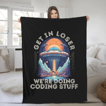 Discover Software Developer Computer Programming Funny Coding Zip Fleece Blankets