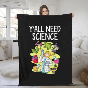 Discover Yall need Science Funny Teacher Student School 6 Fleece Blankets