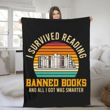 Discover I Survived Reading Banned Books Book Lover Bookworm vintages Baseball Tees Fleece Blankets