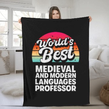 Discover Worlds Medieval and Modern Languages Professor Fleece Blankets