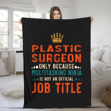 Discover Plastic Surgeon Definition Funny Job Fleece Blankets